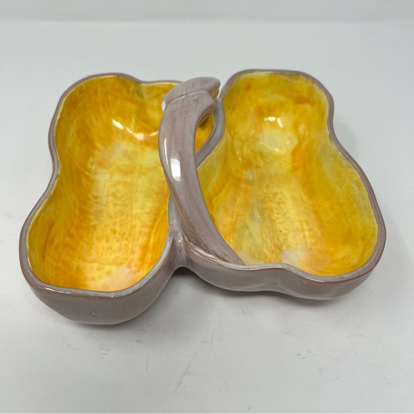 Stangl Vintage Mod Century Modern Glazed Double Sided Pottery Serving Dish - Picture 4 of 10